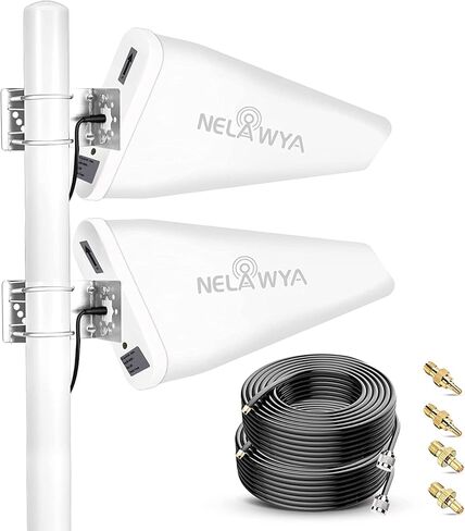 هوائي خلوي دوري 5G 4G LTE في الهواء الطلق مكاسب عالية 7-12 ديسيبل هوائي اتجاهي MIMO خارجي مع كابل منخفض الخسارة 10 أمتار متوافق مع محول مودم راوتر 5G 3G 4G LTE TS9 SMA CRC9 in Kuwait