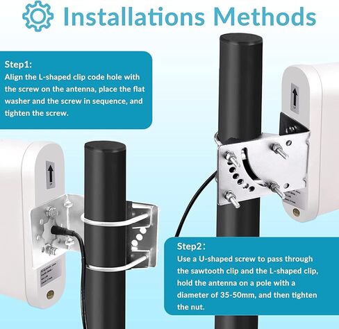 هوائي خلوي دوري 5G 4G LTE في الهواء الطلق مكاسب عالية 7-12 ديسيبل هوائي اتجاهي MIMO خارجي مع كابل منخفض الخسارة 10 أمتار متوافق مع محول مودم راوتر 5G 3G 4G LTE TS9 SMA CRC9 in Kuwait