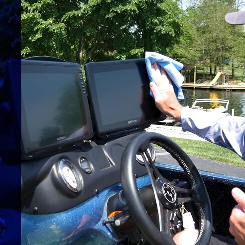 منظف ​​شاشة Bass Boat Saver - مزيل سريع للمياه الصلبة - خالي من الكحول والأمونيا - آمن على الهاتف المحمول Garmin Lowrance Humminbird - زجاجة 4.4 أونصة in Kuwait