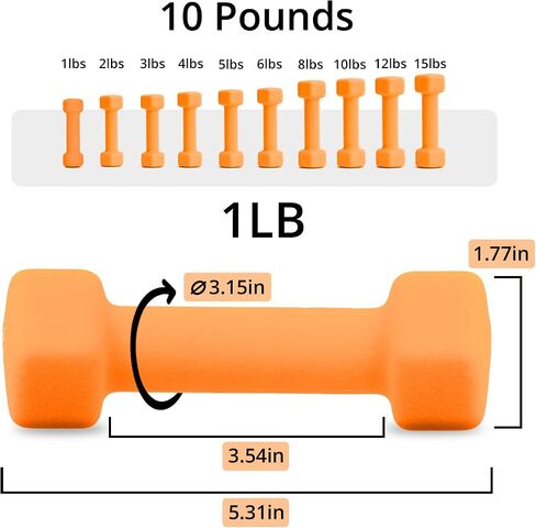 Portzon Weights Anti-roll Neoprene Dumbbells Set in Saudi Arabia