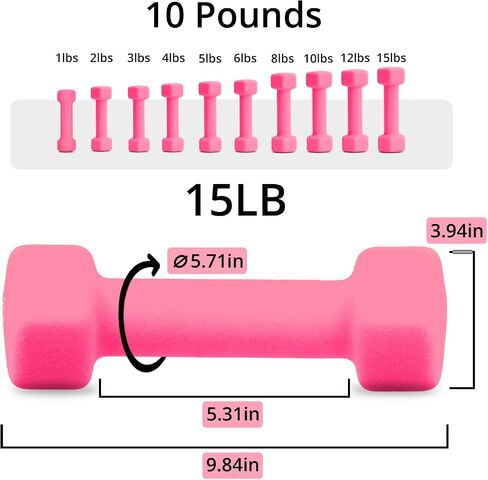 Portzon Weights Anti-roll Neoprene Dumbbells Set in Saudi Arabia