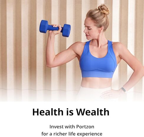 Portzon Weights Anti-roll Neoprene Dumbbells Set in Saudi Arabia