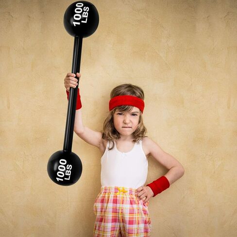 Gejoy نفخ الدمبل نفخ الحديد نفخ الدمبل الدعامة تأثيري حزب الديكور حزب صور الدعائم زي الرجل القوي (3 قطع) in Kuwait