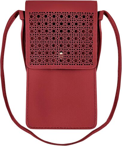 محفظة جلدية أنيقة للهاتف الخلوي للنساء، حقيبة هاتف خفيفة الوزن مع نافذة شفافة وشاشة لمس مقاس 6.7 بوصة، محفظة هاتف مع إغلاق مغناطيسي وحزام كتف قابل للتعديل in Kuwait