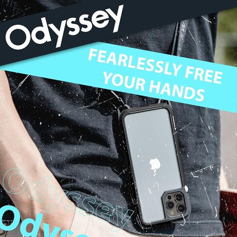 حافظة SWITCHEASY متينة لهاتف iPhone 13 Pro Max مع حزام - Odyssey، حافظة كروس من سبائك الألومنيوم من فئة الطائرات مقاس 6.7 بوصة مع حبل، حماية من الدرجة العسكرية الأمريكية، حزام رقبة أنيق قابل للتعديل (قوس قزح) in Kuwait