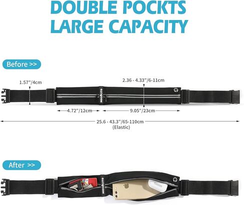 Crossbody Fanny Pack For Men & Women, with 3-Zipper Pockets, Running Waist Pack Bag,with Adjustable Belt for Travel Sports Running in Saudi Arabia
