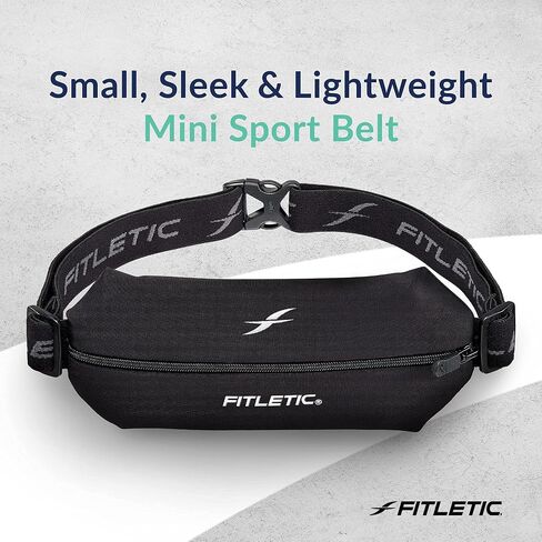 Fitletic Active Lifestyle Fanny Pack وحزام الجري الرياضي الصغير للرجال والنساء - خفيف الوزن، ومنخفض المظهر وتصميم أنيق - حقيبة ليكرا فائقة النعومة وقابلة للتوسيع - تناسب جميع الهواتف - جيب منظم داخلي in Kuwait