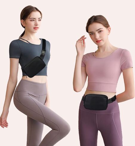 Fanny Pack for Running Women Crossbody Belt Bag Fashionable Cute Waist Pack Bum Bag for Travel Workout Hiking (Beige) in Saudi Arabia