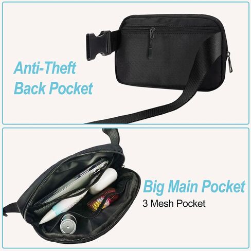 Fanny Pack for Running Women Crossbody Belt Bag Fashionable Cute Waist Pack Bum Bag for Travel Workout Hiking (Beige) in Saudi Arabia