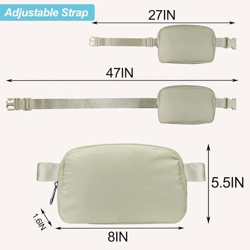 Fanny Pack for Running Women Crossbody Belt Bag Fashionable Cute Waist Pack Bum Bag for Travel Workout Hiking (Beige) in Kuwait