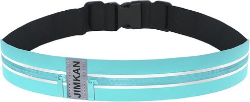 حزام الجري للنساء والرجال، حزمة فاني للجري مقاومة للماء مع جيوب مزدوجة، حقيبة خصر قابلة للتعديل خالية من الارتداد تناسب معظم الهواتف المحمولة للرياضة والتمارين الرياضية والركض (أسود) in Kuwait