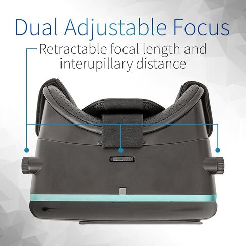 Utopia 360° VR Headset | 3D Virtual Reality Headset for VR Games, 3D Movies, and VR Apps - Compatible with iPhone and Android Smartphones (2018 Virtual Reality Headset Model) Black in Kuwait