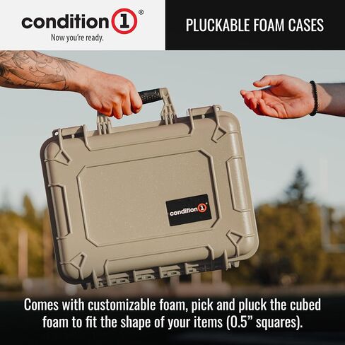 Condition 1 16" Medium Waterproof Protective Hard Case with Foam, 16" x 13" x 7" #179, Watertight IP67 Dust Proof and Shock Proof TSA Approved Portable Carrier in Saudi Arabia