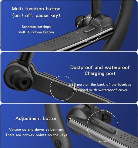 Wireless Headset Wireless Headphone Handsfree Call Earpiece Noise Cancelling Earbud Long Standby Time Earphone Compatible with Smart Cell Phones Trucker Car Driver Business Office Men Women (Grey) in Saudi Arabia