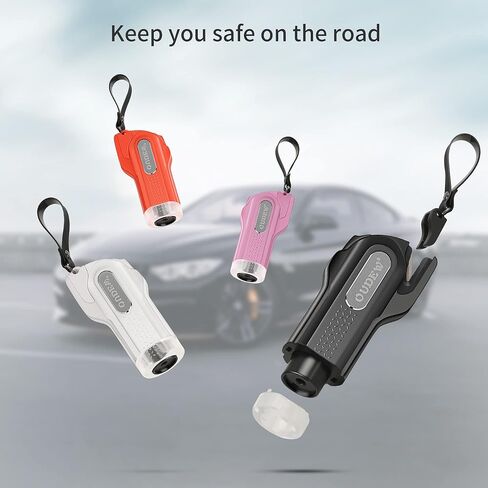 2Pcs Car Window Breaker Seatbelt Cutter, 2-in-1 Emergency Keychain Car Escape Tool, Compact Safety Hammer- Black in Kuwait