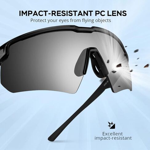 نظارات شمسية رياضية مستقطبة من KastKing Hillsboro للرجال والنساء، مثالية لممارسة رياضة البيسبول وركوب الدراجات والجري وركوب الدراجات، وحماية من الأشعة فوق البنفسجية in Kuwait