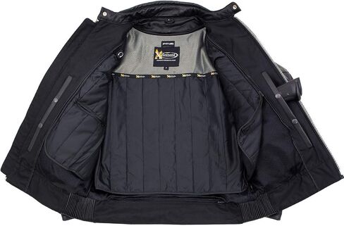 Xelement B4495 Men's Black 'Bandit' Buffalo Leather Cruiser Motorcycle Jacket with X-Armor Protection in Saudi Arabia