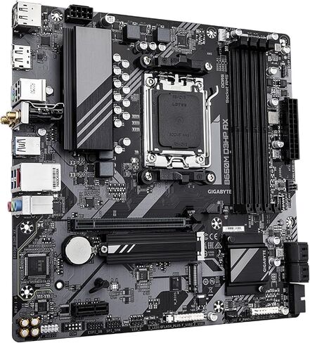 GIGABYTE B650M D3HP AX (rev. 1.0) AM5 LGA 1718 AMD B650 M-ATX DDR5, 2X PCIe 4.0 M.2, PCIe 4.0, USB 3.2 Gen2 Type-C, Wi-Fi 6E, 2.5GbE LAN in Saudi Arabia