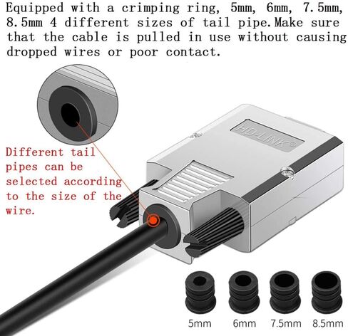 2 قطعة VGA DB15 3Row أنثى محول ، 16 مللي متر أرق حافظة معدنية لحام 3 + 9 D-SUB 15Pin محطة لوحة القطع موصل in Kuwait