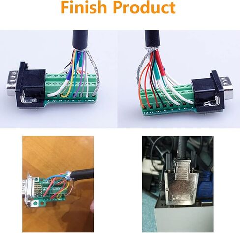 2 قطعة VGA DB15 3Row أنثى محول ، 16 مللي متر أرق حافظة معدنية لحام 3 + 9 D-SUB 15Pin محطة لوحة القطع موصل in Kuwait