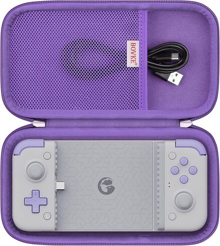 BOVKE Carrying Case Compatible with GameSir X2s Type-C Mobile Gaming Controller, Mobile Handheld Gaming Controller Holder with Extra Space for Charging Cables, Stick Covers, Black in Saudi Arabia