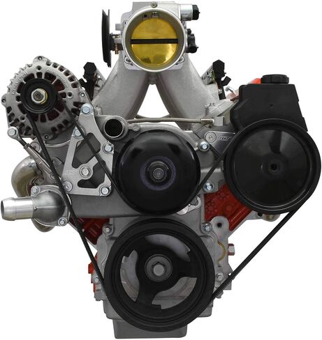 ICT Billet LS Turnbuckle Alternator Relocation Kit w/ LS1 Power Steering and Water Pump Made in USA Aluminum Compatible with GM Chevy 5.3 6.0 6.2 LS1 LM7 LR4 LQ4 LS6 L59 LQ9 LM4 L33 in Saudi Arabia