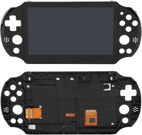 شاشة LCD تعمل باللمس مجموعة محول رقمي مع إطار غطاء بديل لجهاز Sony Playstation PS Vita PSV 2000 وحدة تحكم الألعاب باللون الأسود in Kuwait