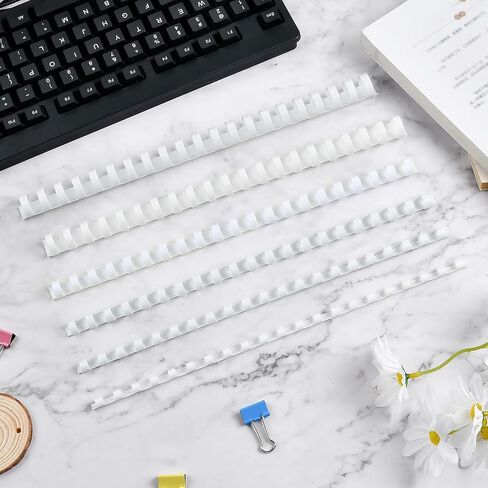 150 Pack Plastic Binding Combs, 21 Ring White Comb Binding Spines 6 Sizes Letter Size Spiral Binding for Notebooks Desk Calendars Picture Album 1/4 5/16 3/8 1/2 5/8 3/4 in in Saudi Arabia