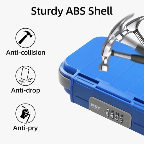 MRY Portable Lock Box Combination Security Case LockBox with Code Waterproof Anti-Theft Portable Safety Lock Box with Removable Chain (Black Color) in Saudi Arabia
