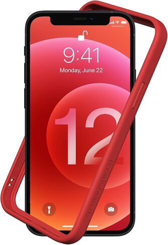 حافظة RhinoShield Bumper متوافقة مع [iPhone 12 Mini] | CrashGuard NX - غطاء حماية بتصميم نحيف ممتص للصدمات 3.5M / 11ft حماية من السقوط - أحمر in Saudi Arabia