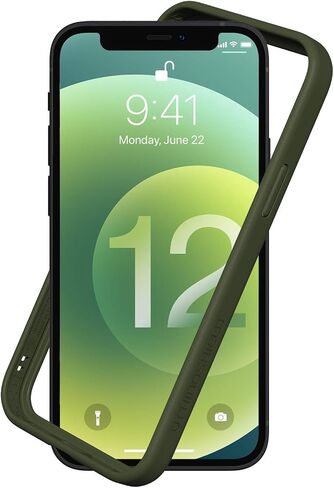 حافظة RhinoShield Bumper متوافقة مع [iPhone 12 Mini] | CrashGuard NX - غطاء حماية بتصميم نحيف ممتص للصدمات 3.5M / 11ft حماية من السقوط - أحمر in Saudi Arabia
