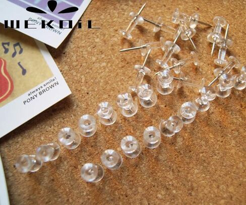 Push Pin Map Tacks Colored Decorative Thumb Tacks Cork-Board Bulletin Board Clear Pins Photos Calendar Art Craft Project Home Office Suppliers Pack 200,Clear White in Kuwait