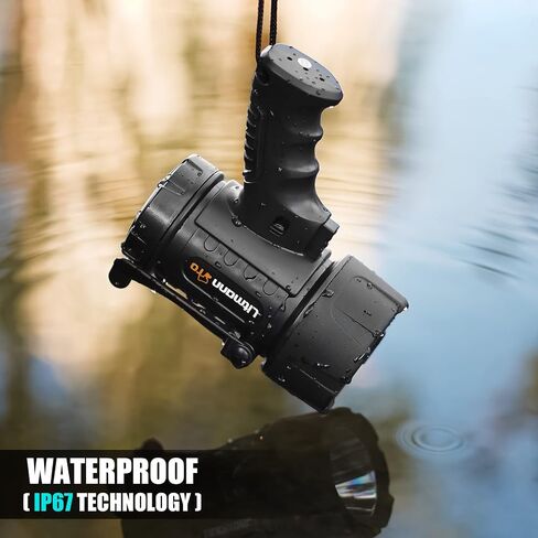 Waterproof LED Spotlight Handheld Flashlight Submersible Searchlight, Boating Spot Light, AA Handheld Flash Light for Outdoor Hiking, Marine Kayak Boat Gear, Camping Accessories 89105-01A in Saudi Arabia