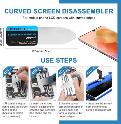 آلة أداة فصل شاشة الهاتف MXBAOHENG مع كوب شفط، مجموعة أدوات إزالة شاشة الهاتف المحمول لشاشة الهاتف LCD 6 بوصة 6.4 بوصة (أزرق) in Kuwait