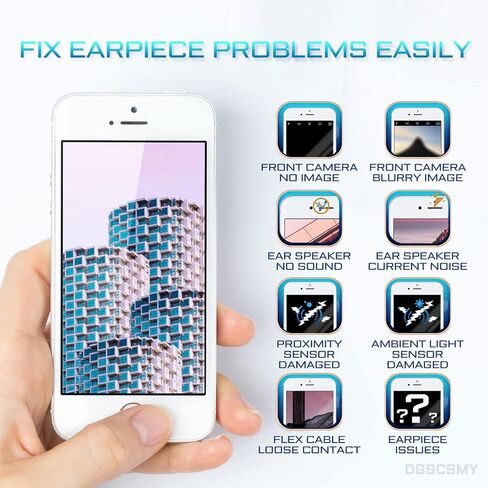 for iPhone 7 Front Camera Replacement 7MP 4.7" Repair Kit Earpiece Ear Speaker Replacement OEM Module Part with Proximity Sensor Ambient Light Sensor Flex Cable Fix Tools A1660 A1778 A1779 in Saudi Arabia