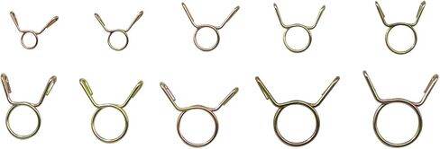 270 قطعة خط الوقود خرطوم أنابيب مشابك زنبركية مجموعة متنوعة للدراجات النارية سكوتر ATV (10 حجم 5/6/7/8/9/10/11/12/13/14 مللي متر) in Kuwait