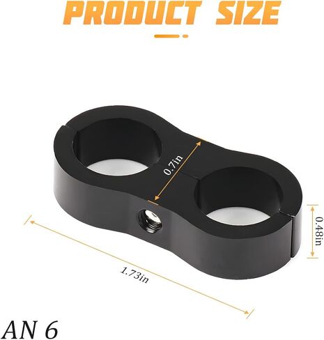 4PCS Hose Separator Clamp, Aluminum Fuel Line Mounting Clamps with Wrench, Divider Hose Fitting Adapter Fit for Fuel Hose, Oil Line, Brake Line, Water Pipe and Gas Line (4AN) in Saudi Arabia