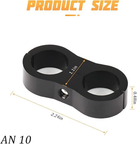 4PCS Hose Separator Clamp, Aluminum Fuel Line Mounting Clamps with Wrench, Divider Hose Fitting Adapter Fit for Fuel Hose, Oil Line, Brake Line, Water Pipe and Gas Line (4AN) in Saudi Arabia