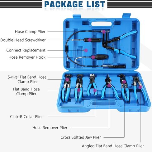 DASBET 9pcs Wire Long Reach Hose Clamp Pliers Set Fuel Oil Water Hose Auto Tools in Saudi Arabia