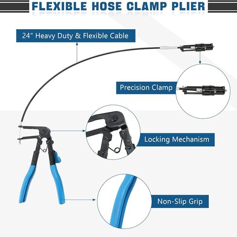 DASBET 9pcs Wire Long Reach Hose Clamp Pliers Set Fuel Oil Water Hose Auto Tools in Saudi Arabia
