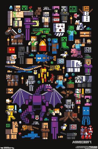 Trends International Minecraft - Mobbery Wall Poster, 22.375" x 34", Unframed Version in Saudi Arabia