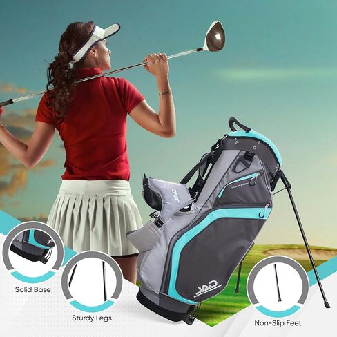 JAD PRO Golf، حقيبة جولف يومية ممتازة للرجال والنساء، فواصل علوية بـ 14 اتجاهًا، خفيفة الوزن للغاية، سهلة الحمل، جيوب كبيرة للملحقات، متينة مقاومة للماء in Saudi Arabia