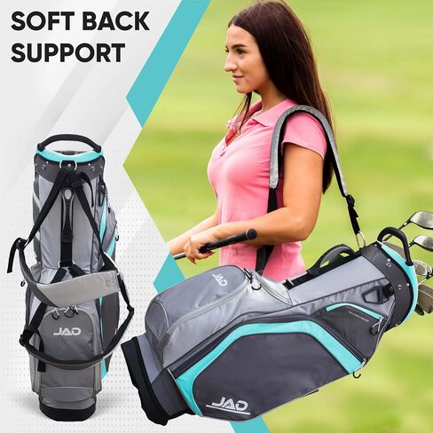 JAD PRO Golf، حقيبة جولف يومية ممتازة للرجال والنساء، فواصل علوية بـ 14 اتجاهًا، خفيفة الوزن للغاية، سهلة الحمل، جيوب كبيرة للملحقات، متينة مقاومة للماء in Saudi Arabia