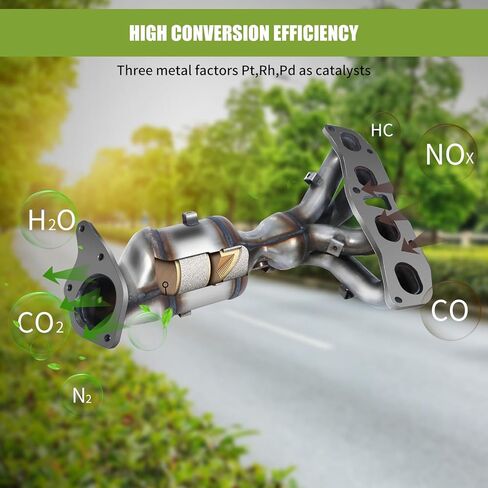 Catalytic Converter Compatible with Nissan Altima 2.5L L4 Engine 2007 2008 2009 2010 2011 2012 2013 140E2-ZX31E 140E2-JA02E Exhaust Manifold with Gasket in Kuwait