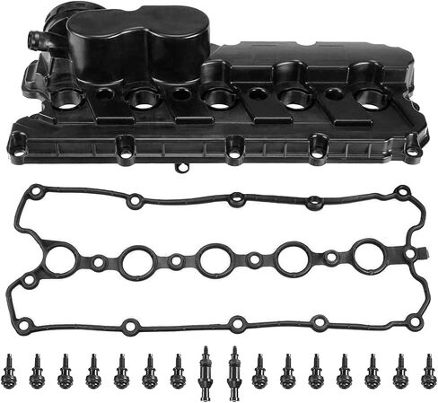 07K103469L غطاء صمام المحرك مع استبدال صمام PCV لـ 2006-2014 VW Jetta Golf Passat Beetle Rabbit SportWagen 2.5L 5-Cylinder جزء # 07K-103-469-L 07K-103-469-F in Saudi Arabia