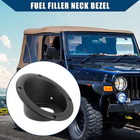 52127675AC / خلفي / غطاء عنق حشو خزان الوقود لسيارة جيب رانجلر TJ 1997-2006 / ديكور / بلاستيك / 1 قطعة / أسود in Kuwait