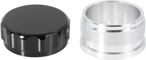 X AUTOHAUX 1.5" ID Aluminium Alloy Automobile Weld on Filler Neck Cap Oil Fuel Tank Silver Tone Black in Saudi Arabia