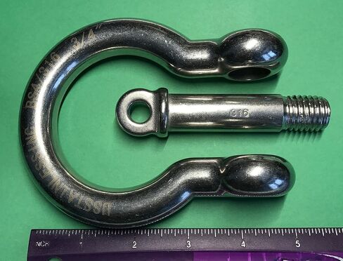 US STAINLESS Stainless Steel 316 Bow Shackle 3/4" (19mm) Marine Grade in Saudi Arabia