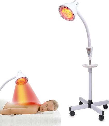 Infrared-Light-Red-Heat-lamp - 275W Near Red Infrared Heat Lamp for Relieve Joint Pain and Muscle Aches for Body Standing Heat Lamp in Kuwait
