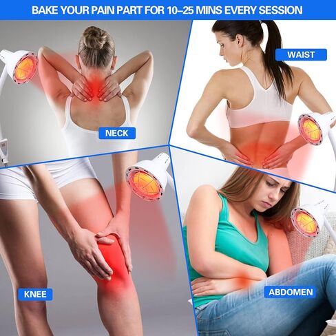 Infrared-Light-Red-Heat-lamp - 275W Near Red Infrared Heat Lamp for Relieve Joint Pain and Muscle Aches for Body Standing Heat Lamp in Kuwait